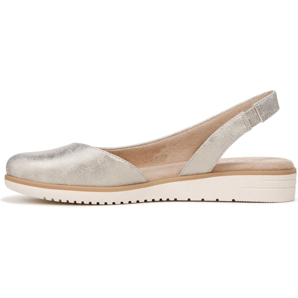 Naturalizer Soul Idea-Dorsay Slingback Ballet Flat Gold Size 7